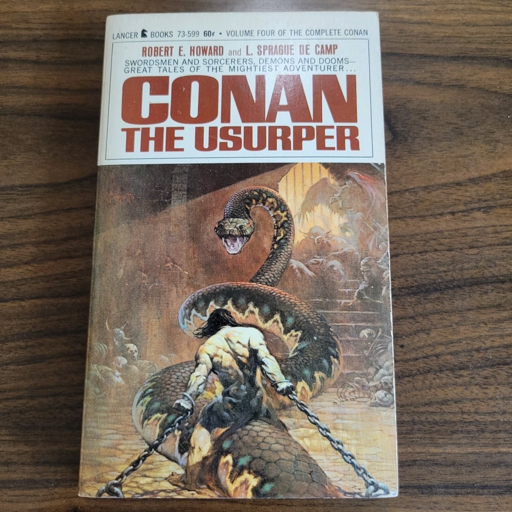 Robert E Howard CONAN THE USURPER Lancer‎ 73-599 1st, FRAZETTA 1967